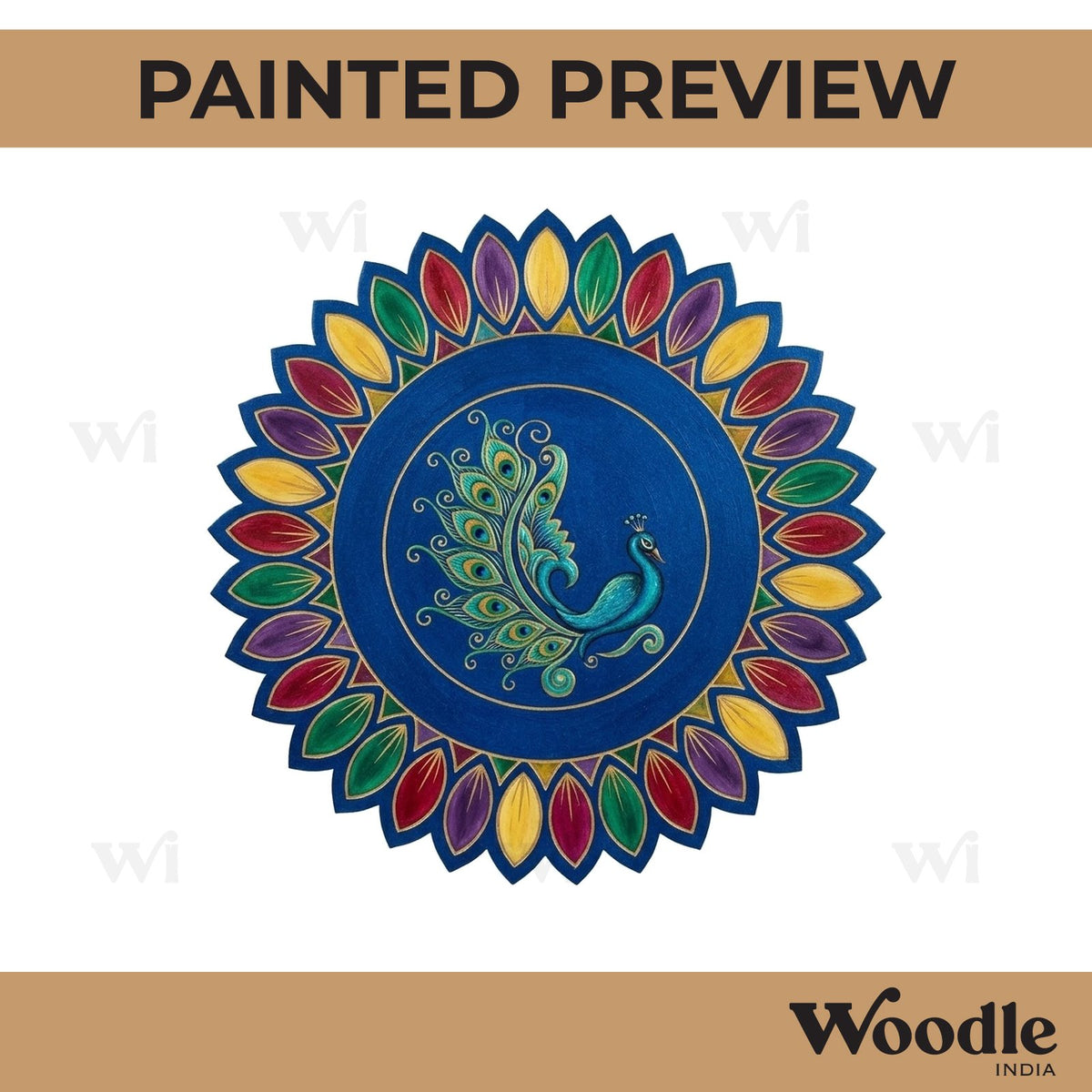 Peacock Pre Marked Base MDF Design 1