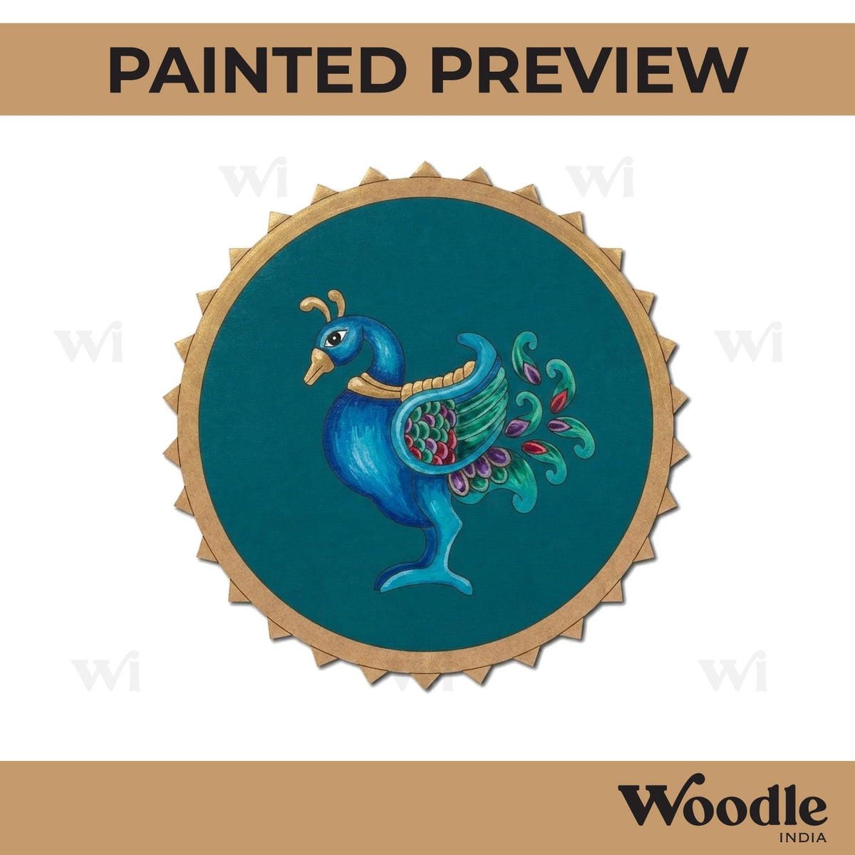 Peacock Pre Marked Base MDF Design 2