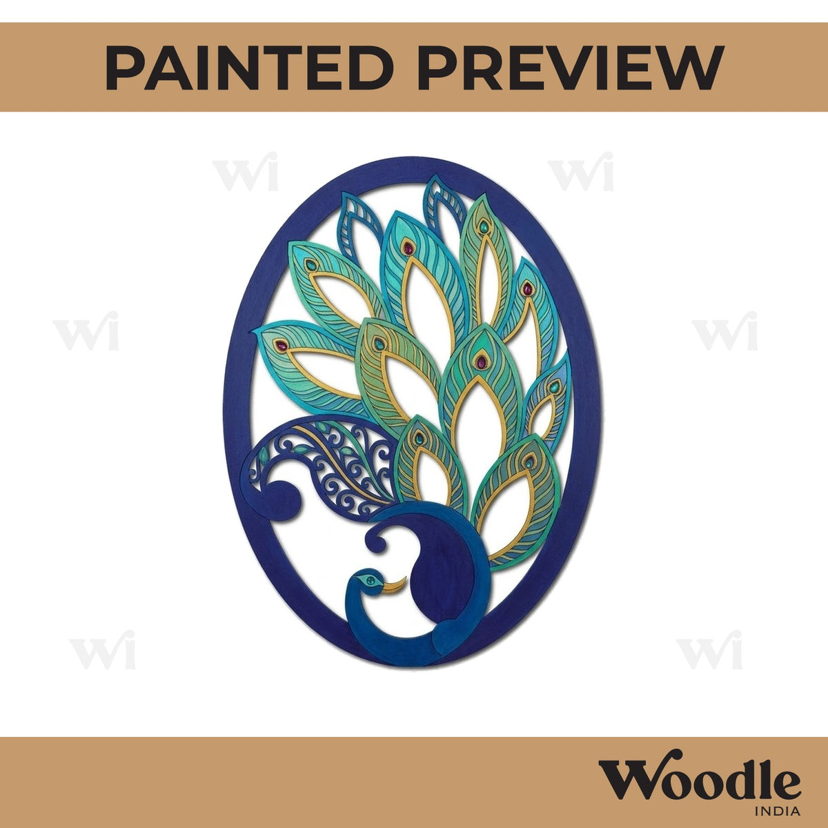 Peacock Pre Marked Base MDF Design 5
