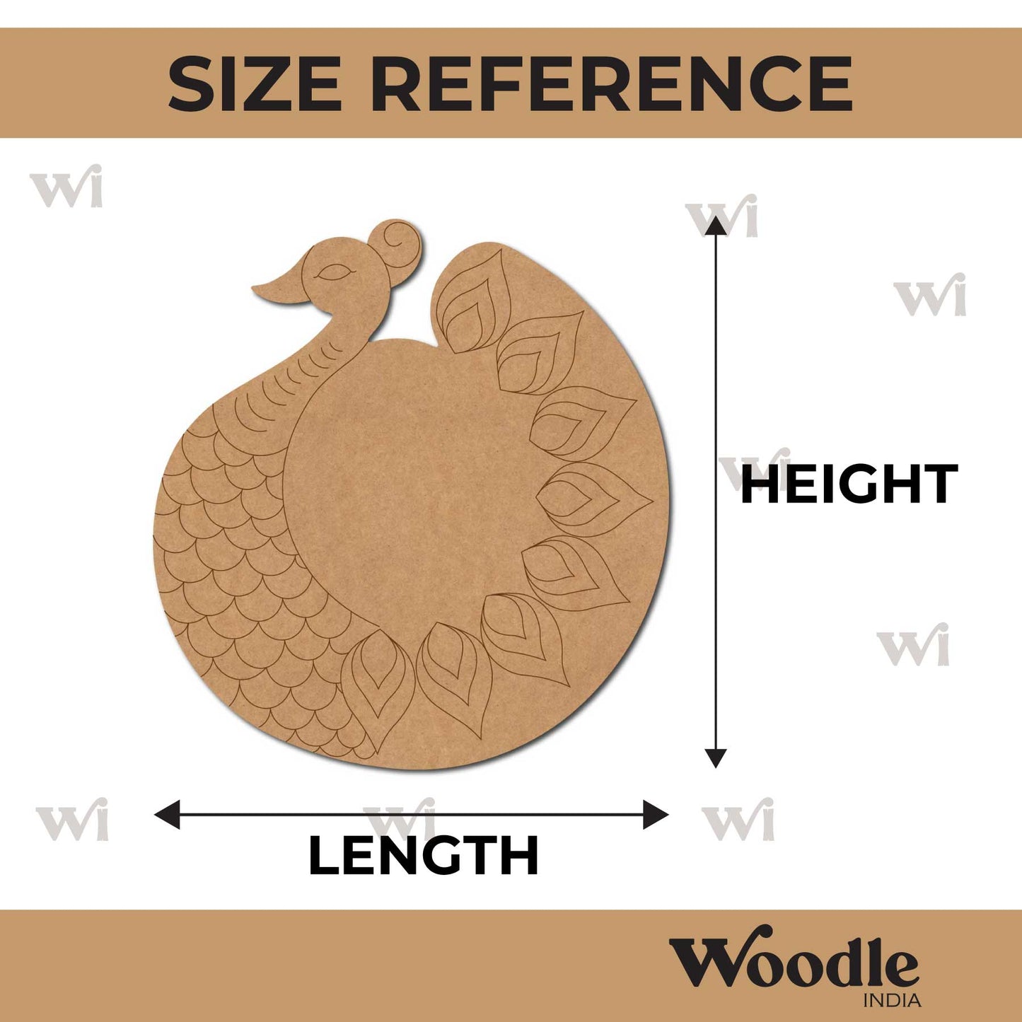 Peacock Pre Marked Base MDF Design 7