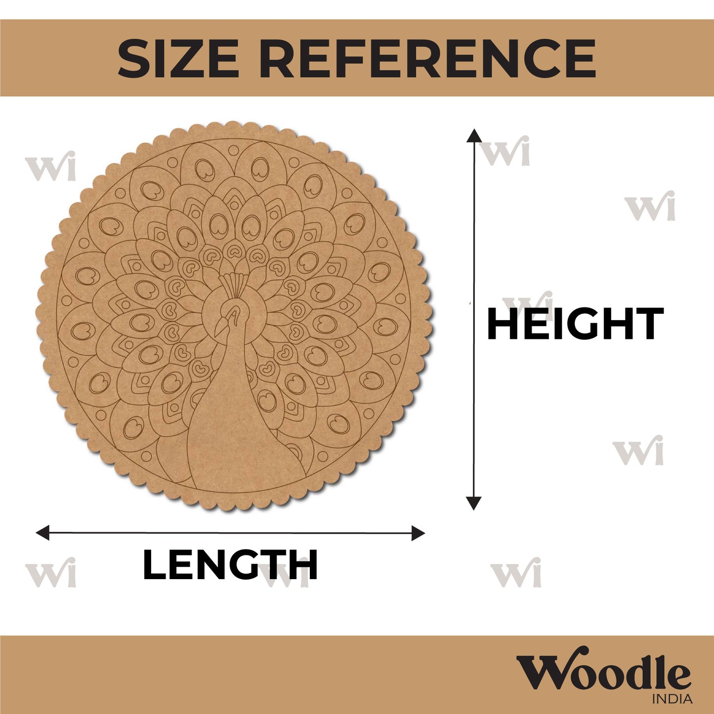 Peacock Pre Marked Base MDF Design 8
