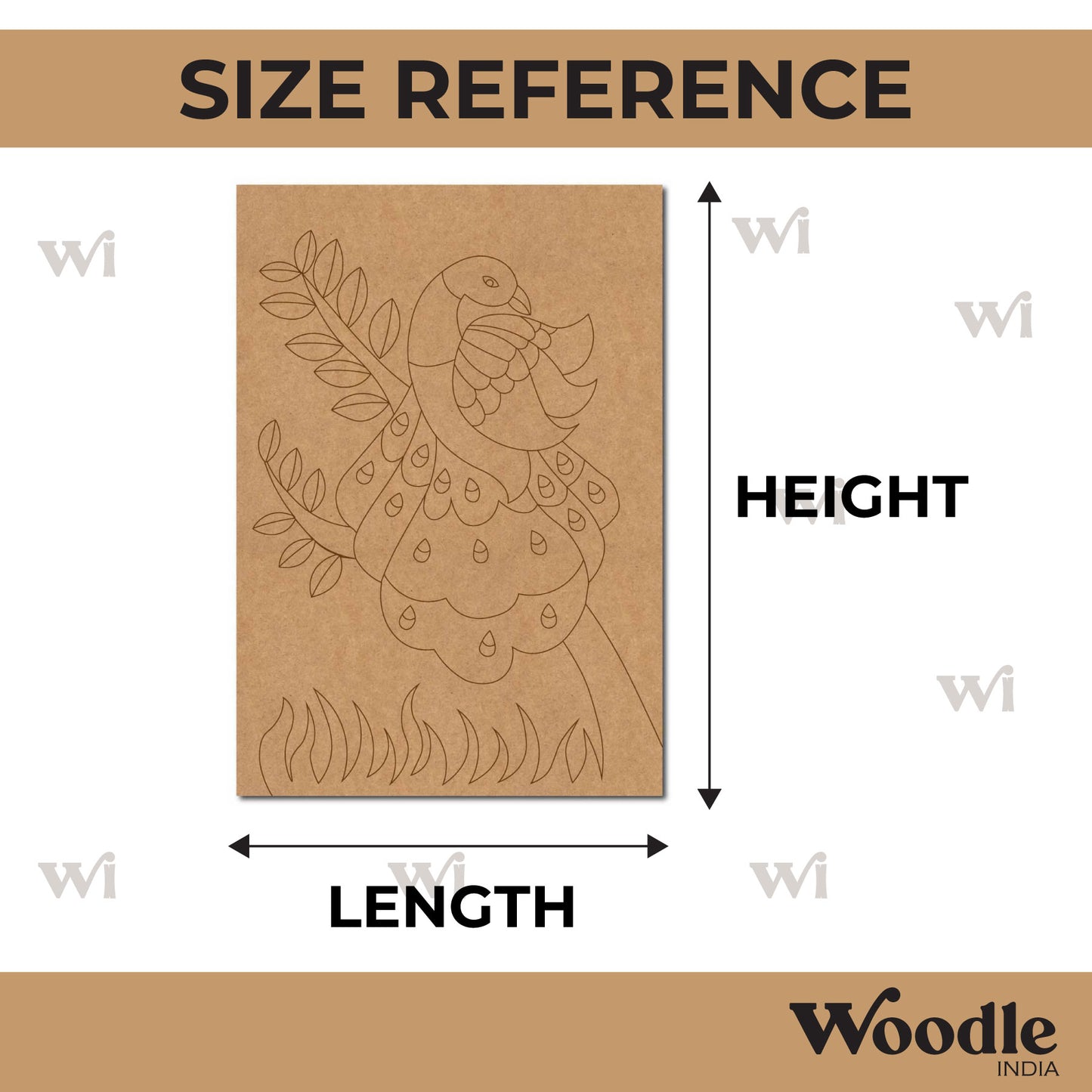 Peacock Pre Marked Base MDF Design 9