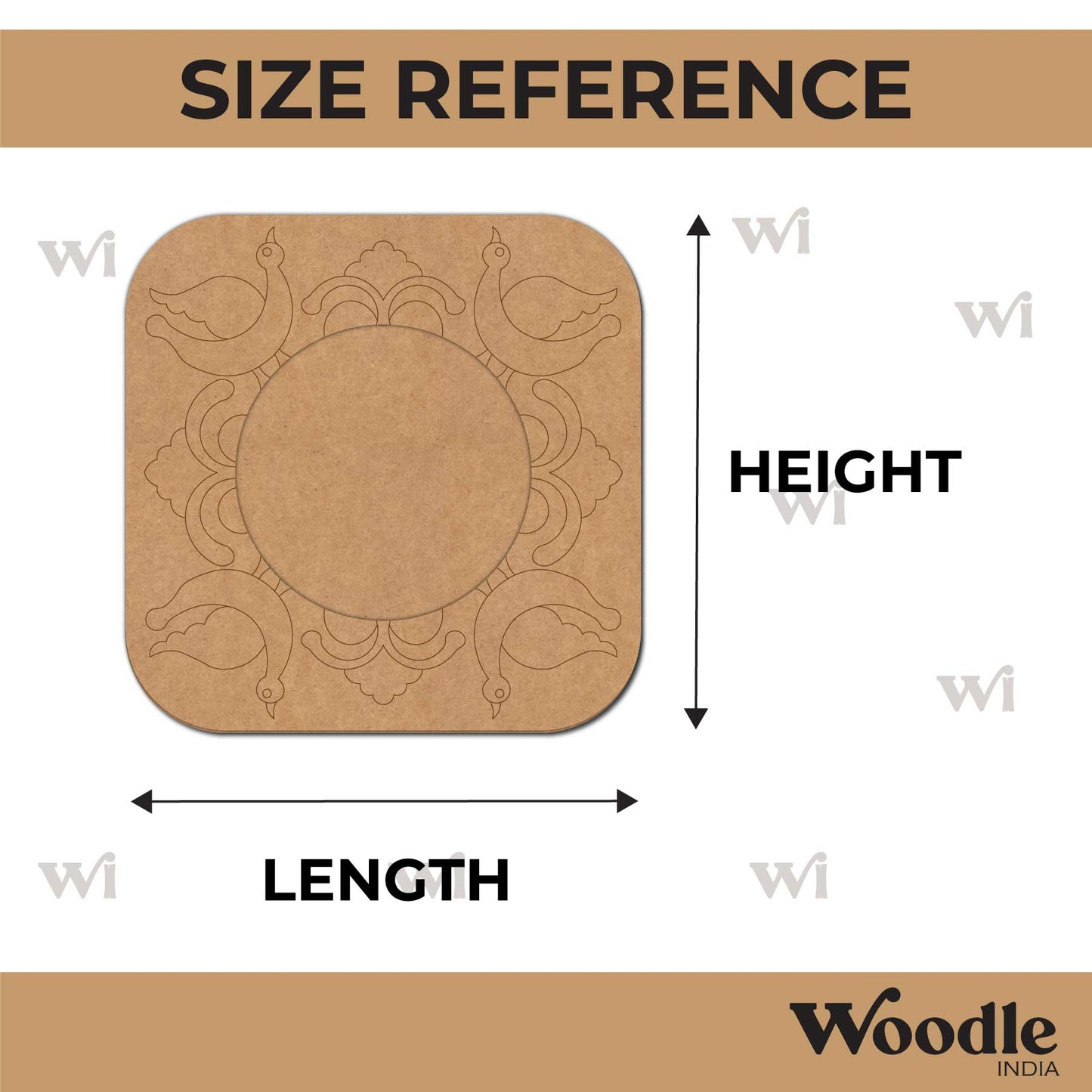 Peacock Pre Marked Frame MDF Design 1