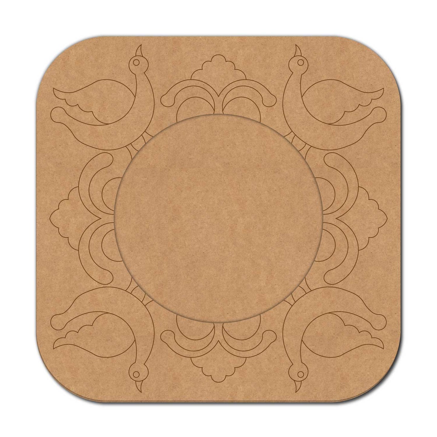 Peacock Pre Marked Frame MDF Design 1