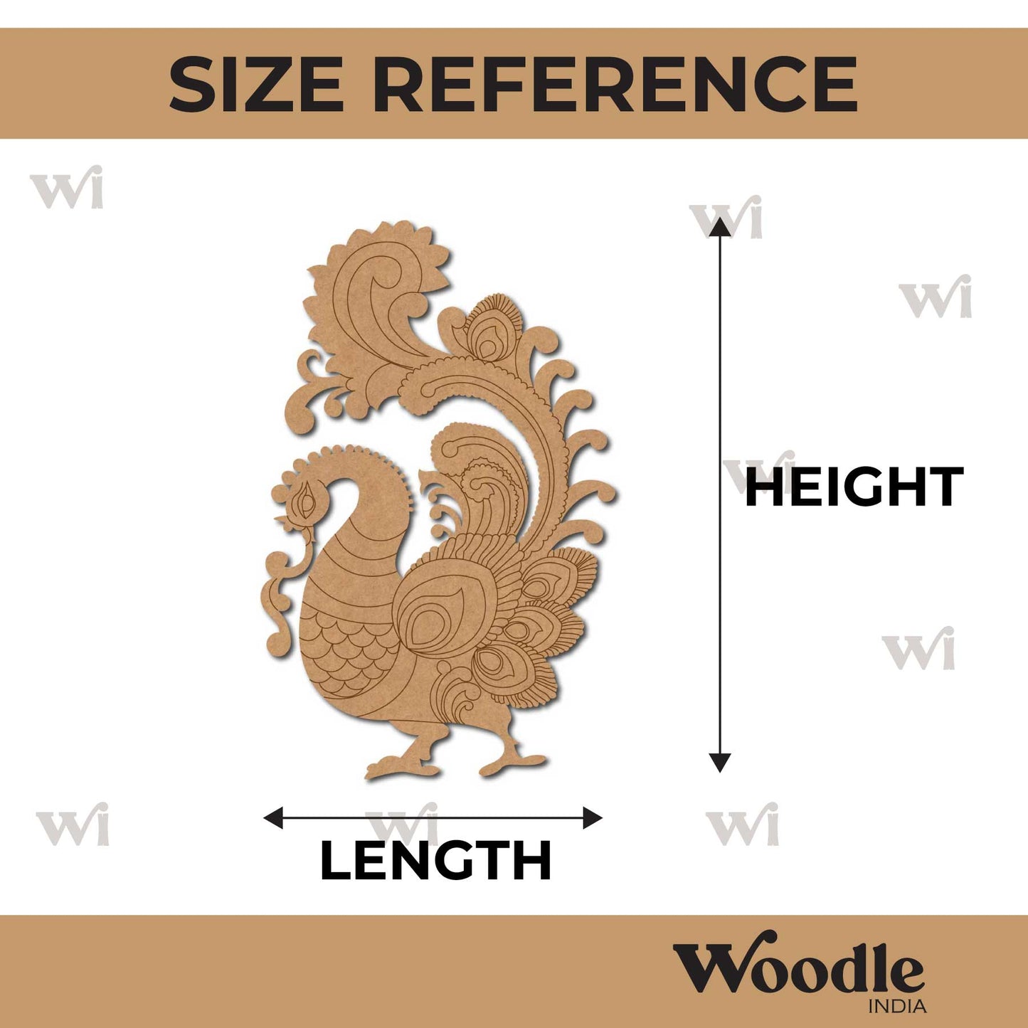 Peacock Pre Marked MDF Design 20