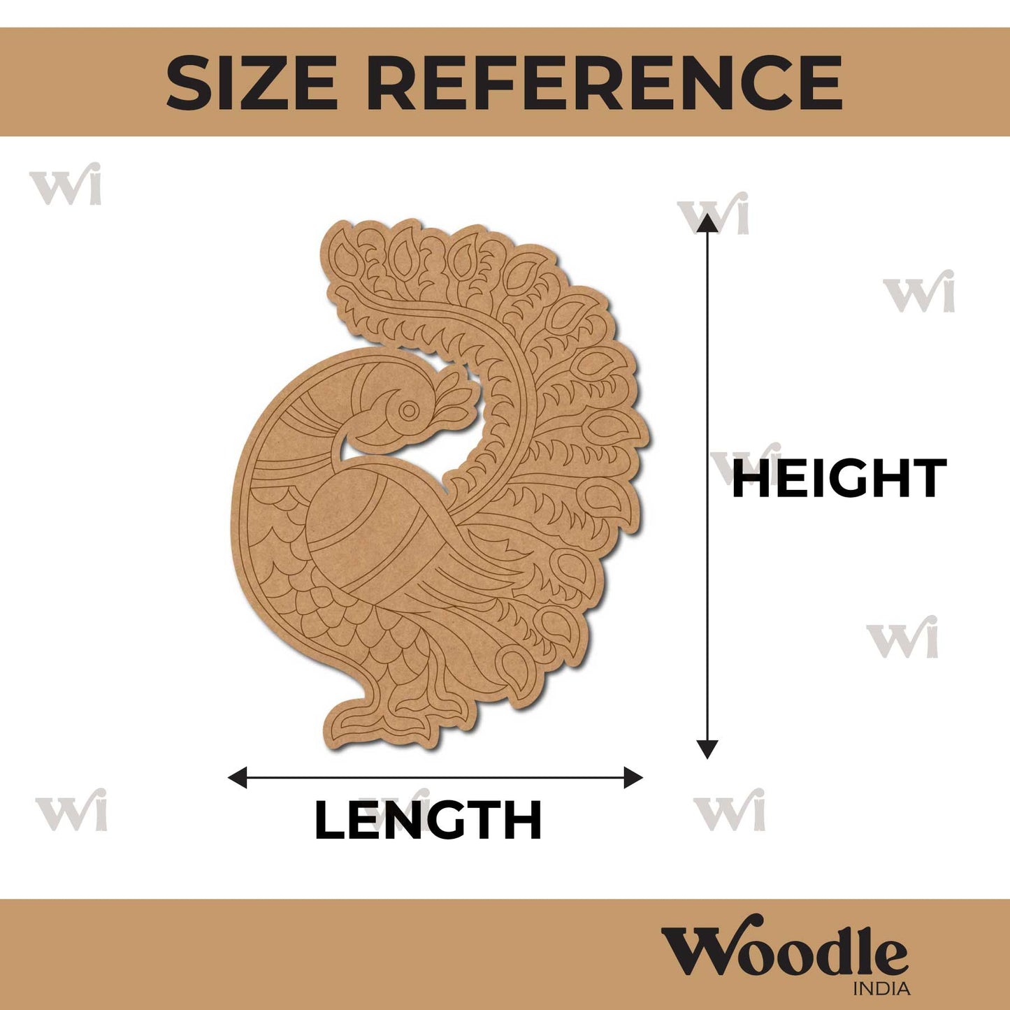 Peacock Pre Marked MDF Design 22