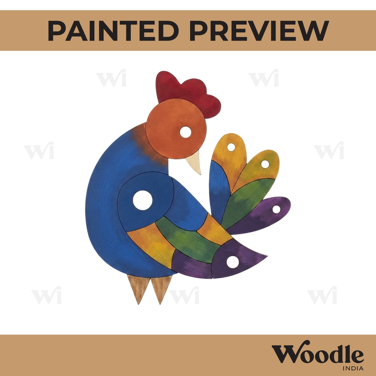 Peacock Pre Marked MDF Design 9