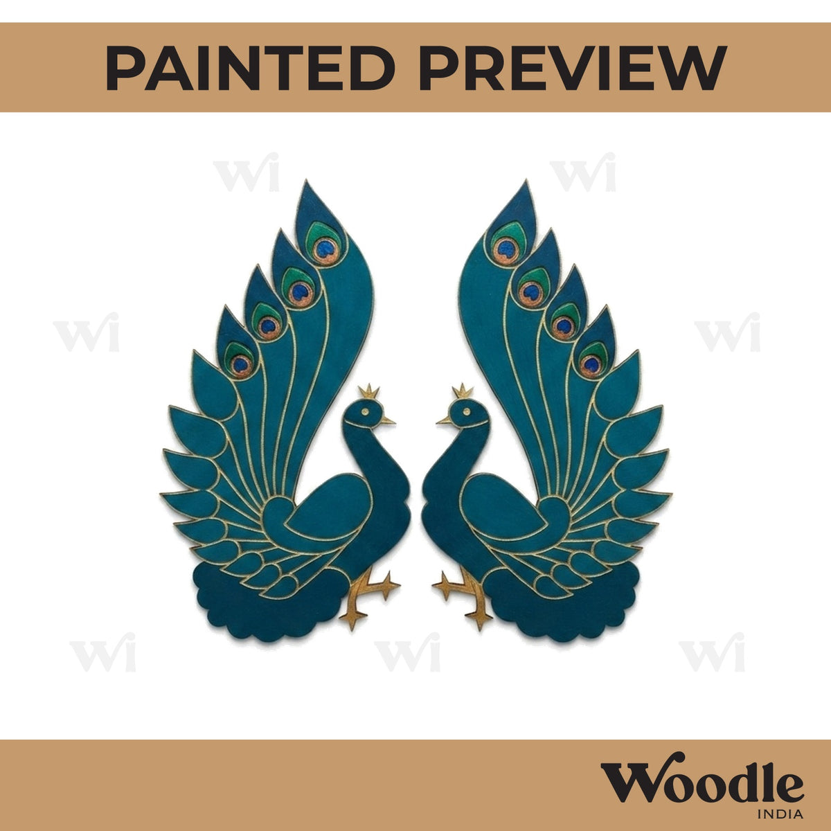 Peacock Pre Marked Round MDF Design 3