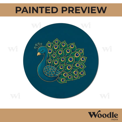 Peacock Pre Marked Round MDF Design 4