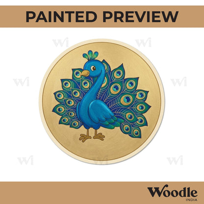 Peacock Pre Marked Round MDF Design 5