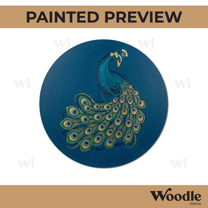 Peacock Pre Marked Round MDF Design 7