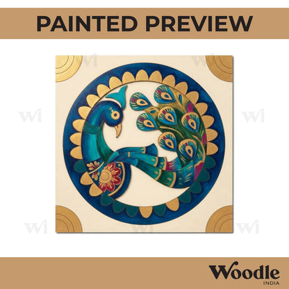 Peacock Pre Marked Square MDF Design 1