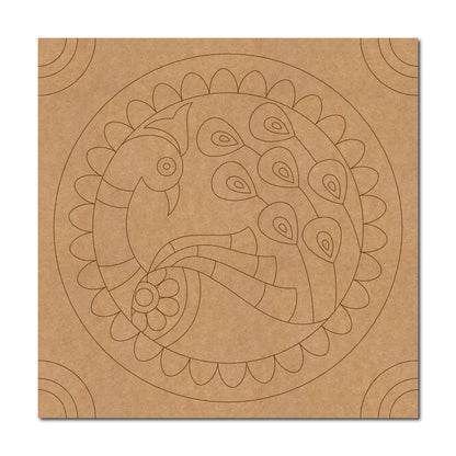 Peacock Pre Marked Square MDF Design 1