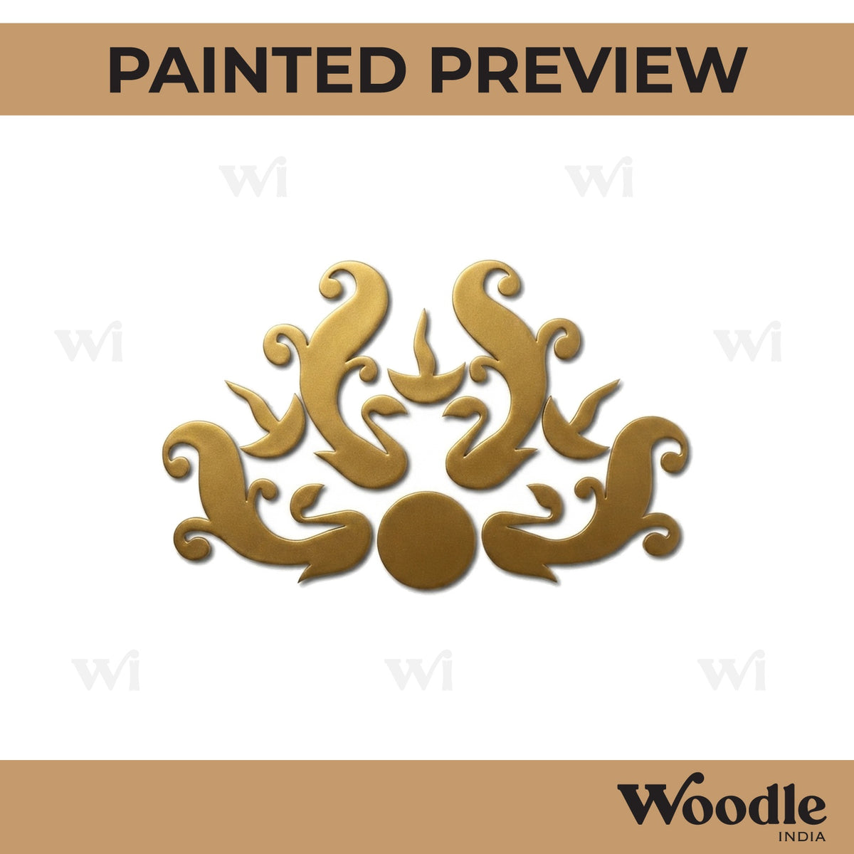 Peacock Rangoli Base MDF Design 1