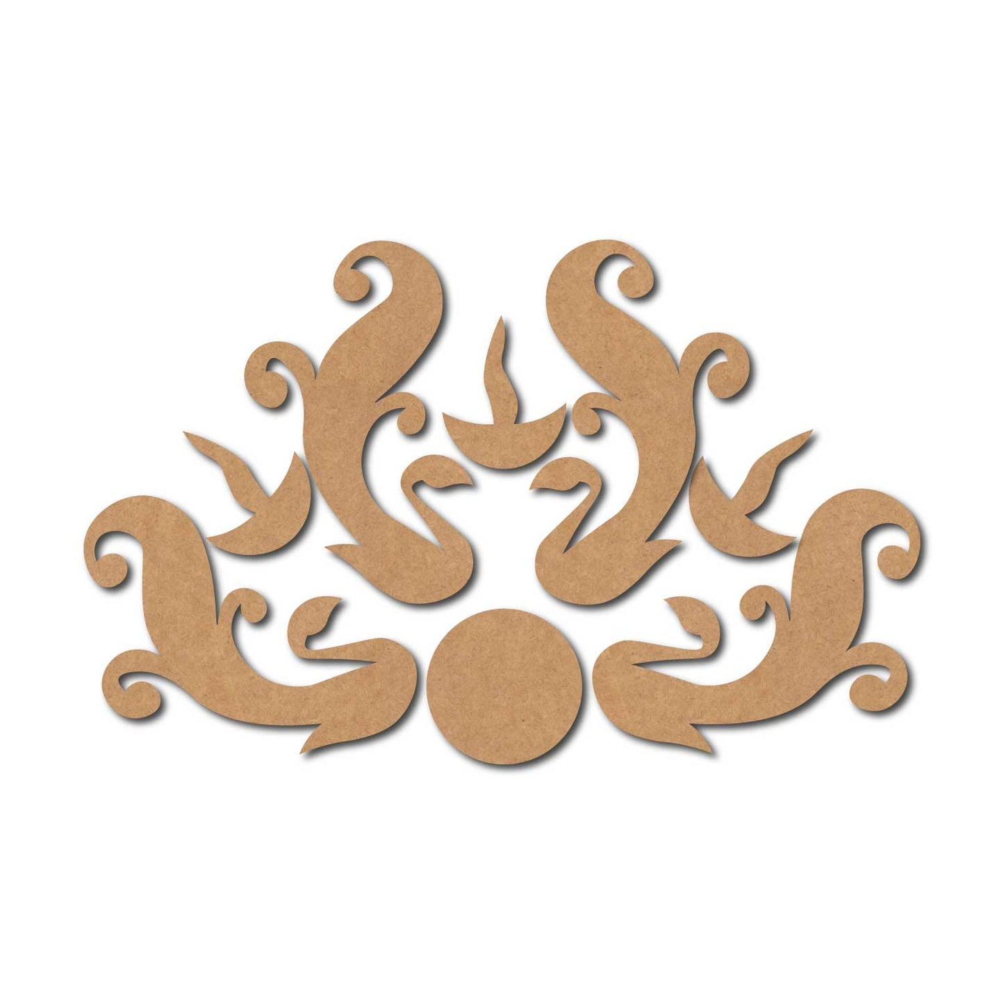 Peacock Rangoli Base MDF Design 1