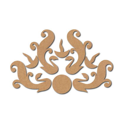 Peacock Rangoli Base MDF Design 1