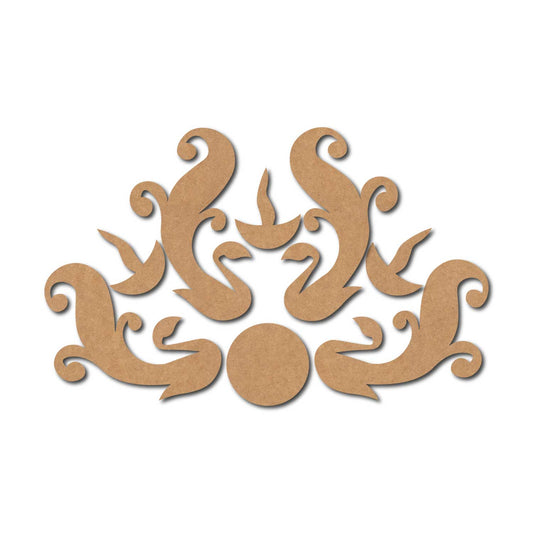Peacock Rangoli Base MDF Design 1