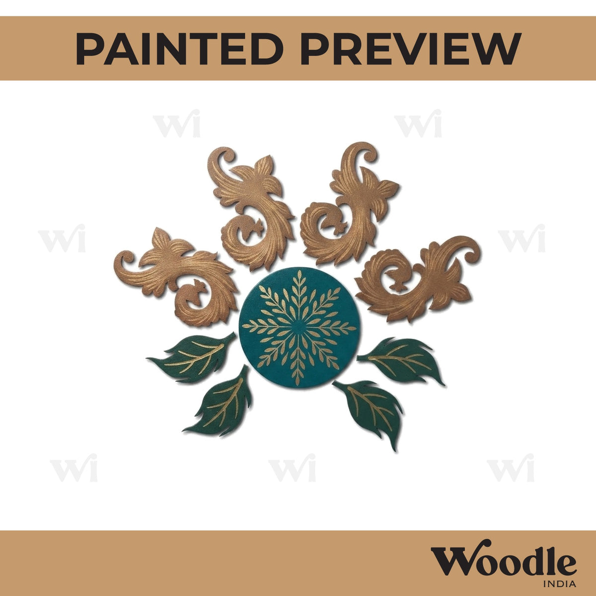 Peacock Rangoli Cutout MDF Design 2
