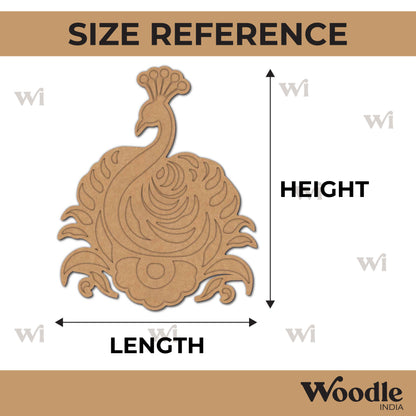 Peacock Reusable Rangoli Base MDF Design 4