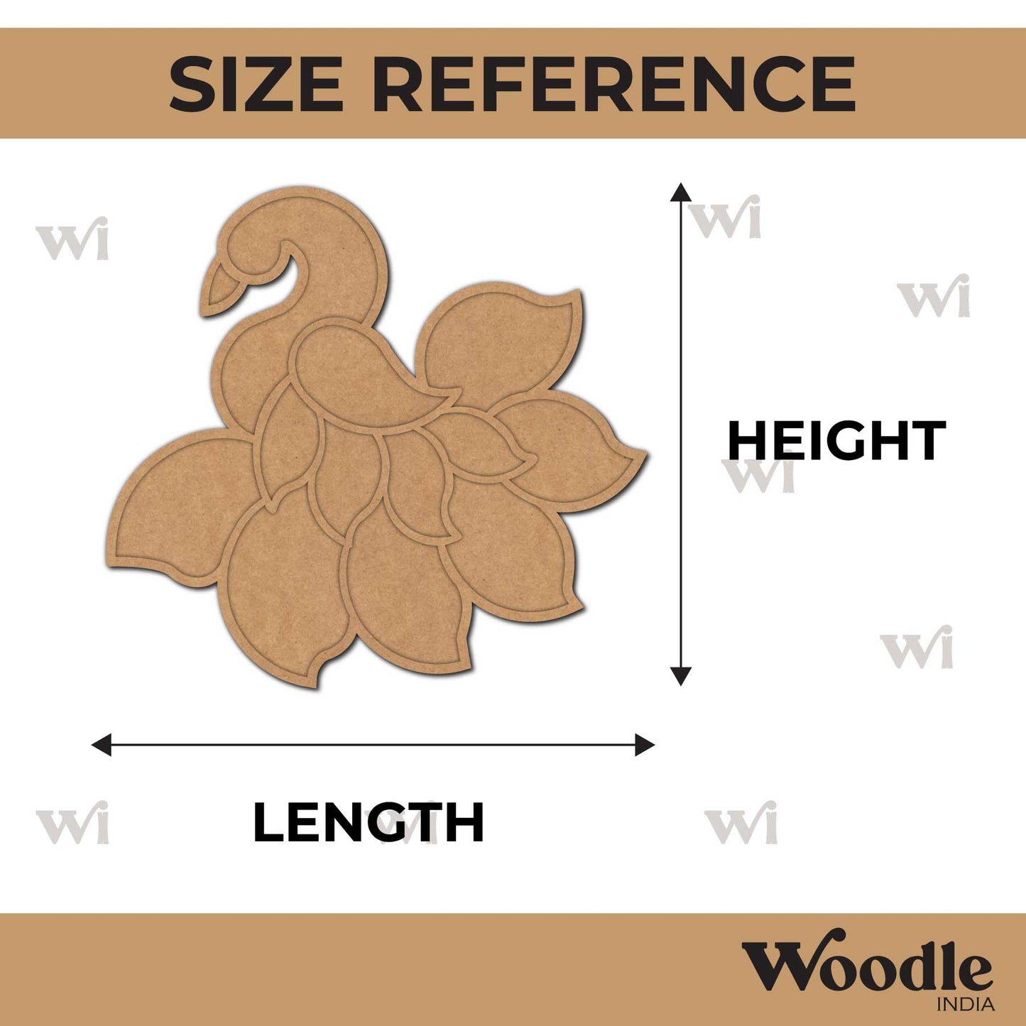 Peacock Reusable Rangoli Base MDF Design 5
