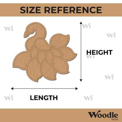 Peacock Reusable Rangoli Base MDF Design 5