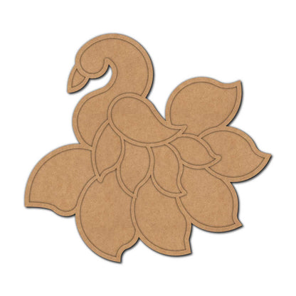 Peacock Reusable Rangoli Base MDF Design 5