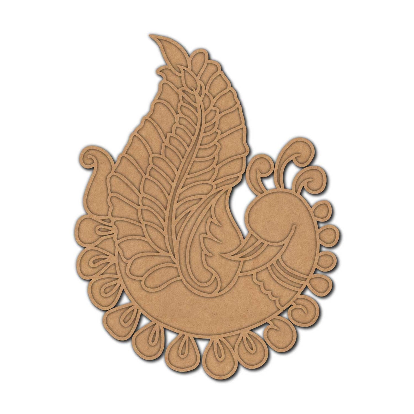 Peacock Reusable Rangoli Base MDF Design 6