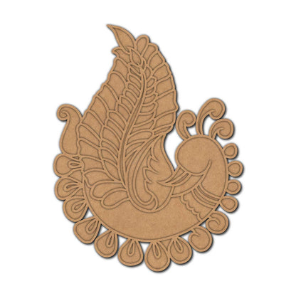 Peacock Reusable Rangoli Base MDF Design 6