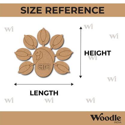 Peacock Shubh Labh Pre Marked Base MDF Design 4