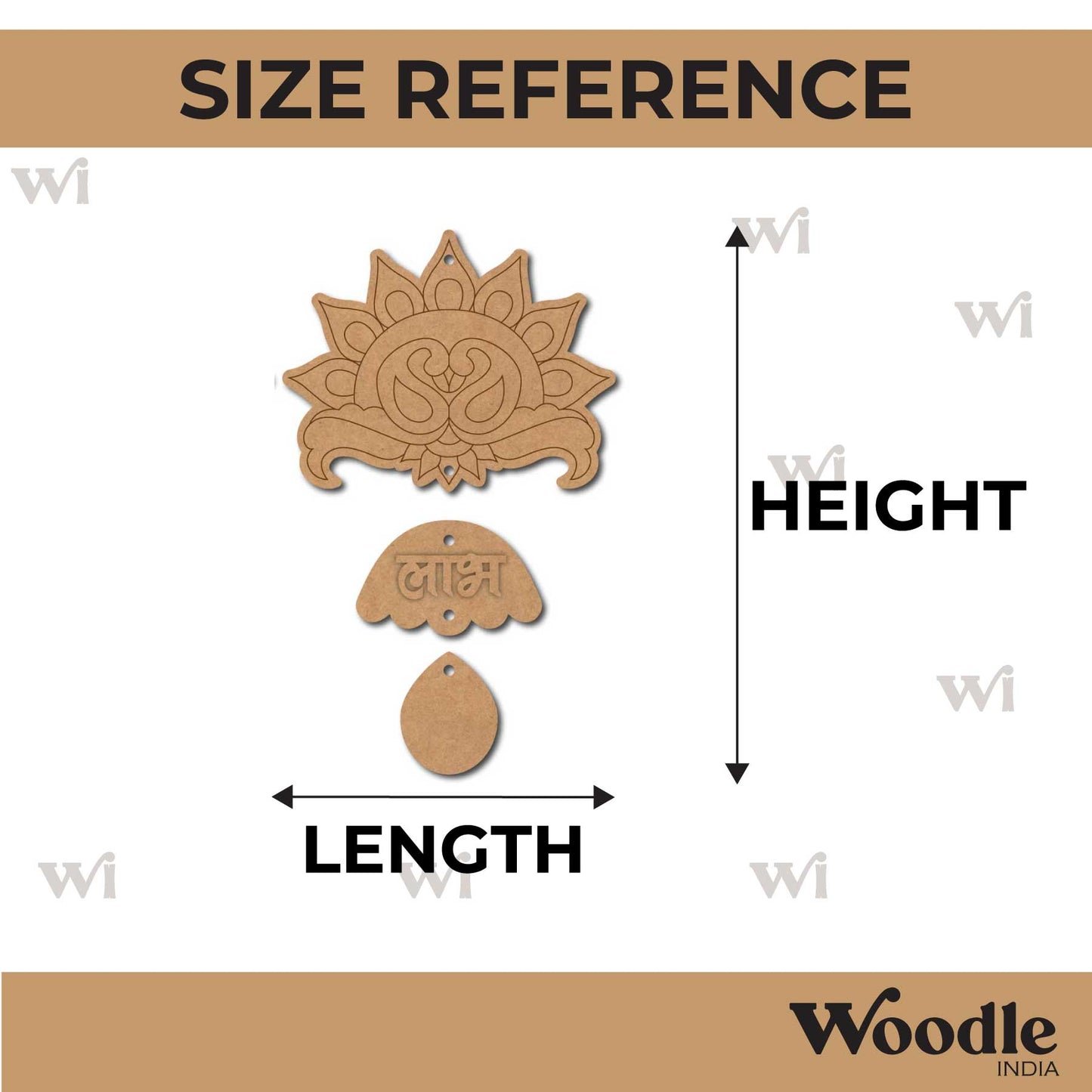 Peacock Shubh Labh Wall Hanging Pre Marked MDF Design 1