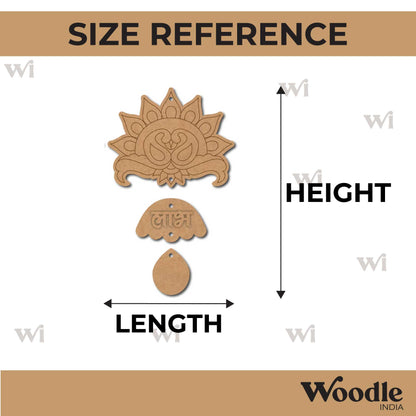 Peacock Shubh Labh Wall Hanging Pre Marked MDF Design 1