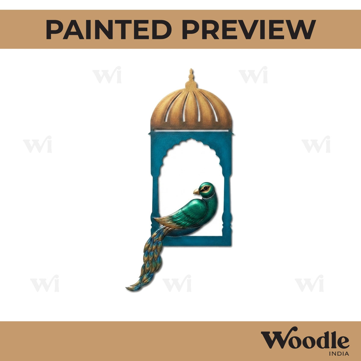 Peacock Temple Pre Marked MDF Design 1
