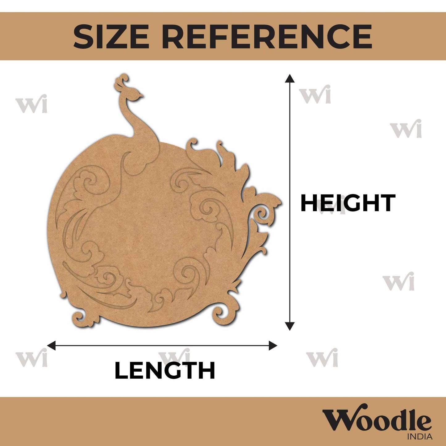 Peacock Two Layered Base MDF Design 1