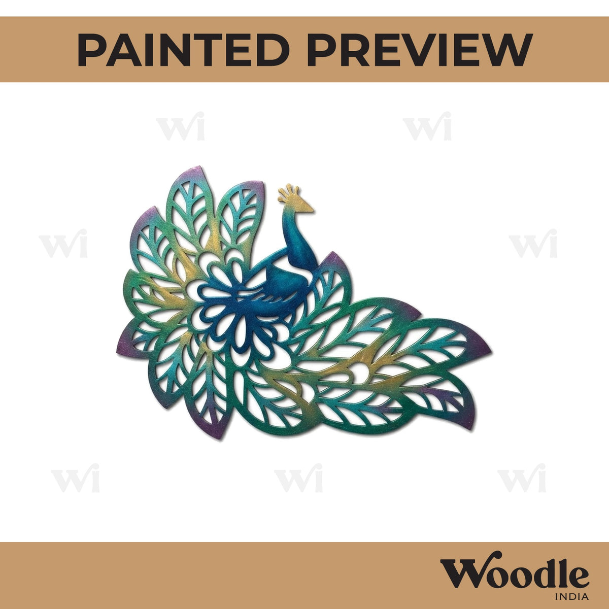 Peacock Cutout MDF Design 5