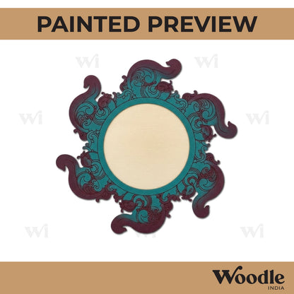Peacock Mirror Pre Marked Base MDF Design 1