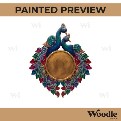 Peacock Mirror Pre Marked Base MDF Design 2