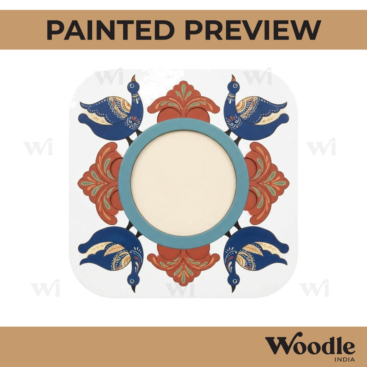 Peacock Pre Marked Frame MDF Design 1