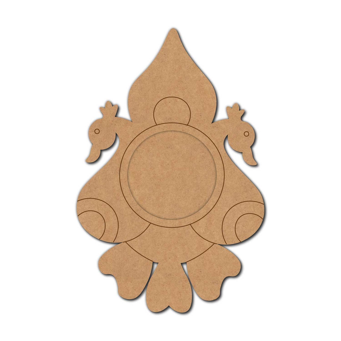 Peacocks Diya Tealight Holder Pre Marked MDF Design 1