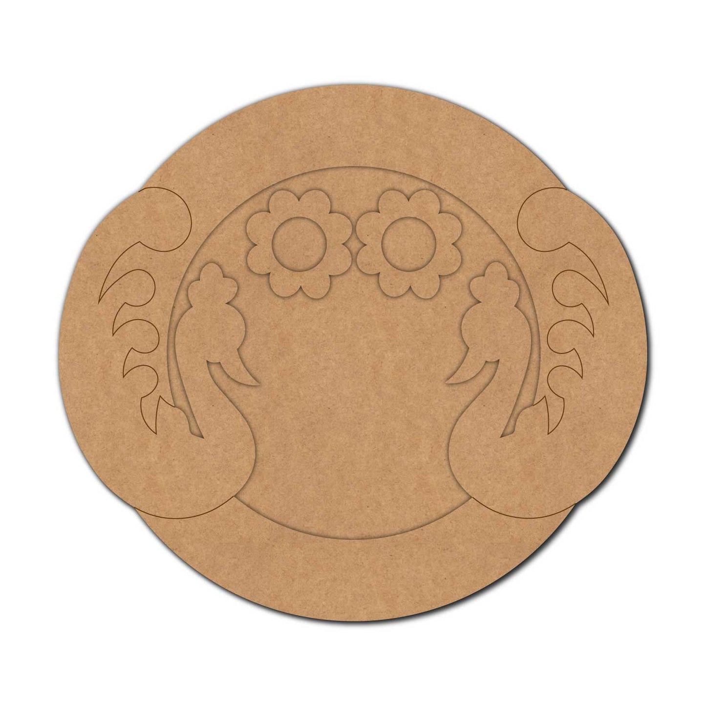 Peacocks Diya Tealight Holder Pre Marked MDF Design 2