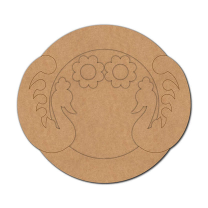 Peacocks Diya Tealight Holder Pre Marked MDF Design 2