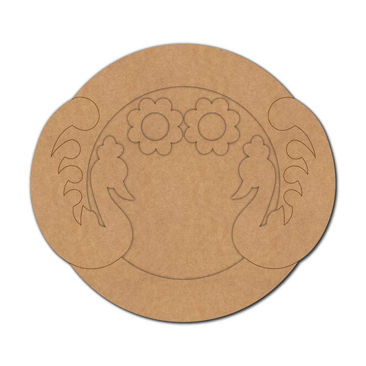 Peacocks Diya Tealight Holder Pre Marked MDF Design 2