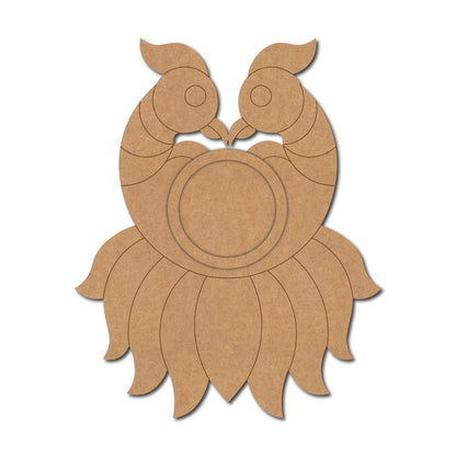Peacocks Diya Tealight Holder Pre Marked MDF Design 3