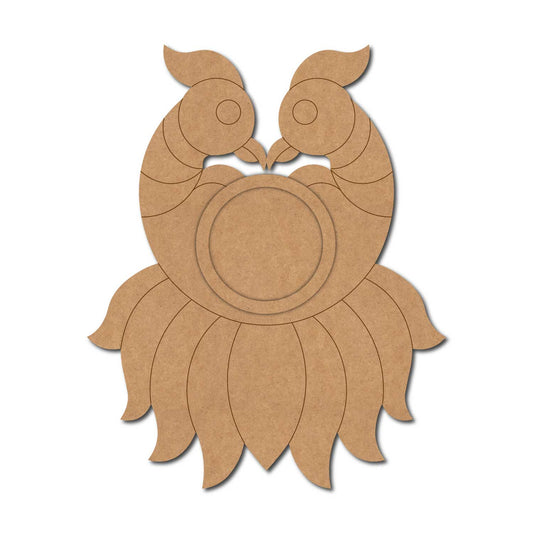 Peacocks Diya Tealight Holder Pre Marked MDF Design 3