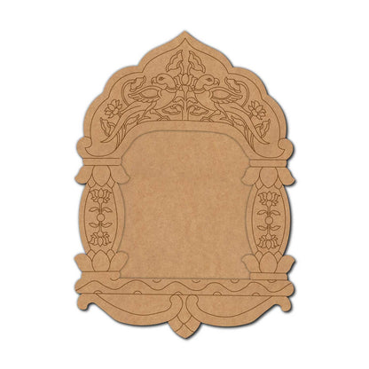 Peacocks Lotus Motif Jharokha Pre Marked MDF Design 2