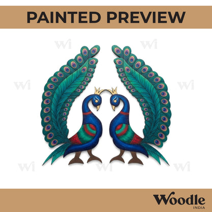 Peacocks Madhubani Pre Marked Base MDF Design 1