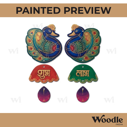 Peacocks Shubh Labh Pre Marked Base MDF Design 2