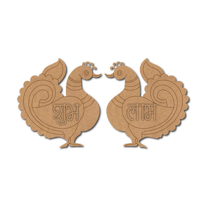 Peacocks Shubh Labh Pre Marked Base MDF Design 4