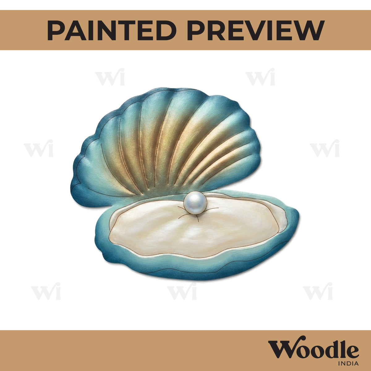 Pearl Sea Shell Pre Marked MDF Design 1