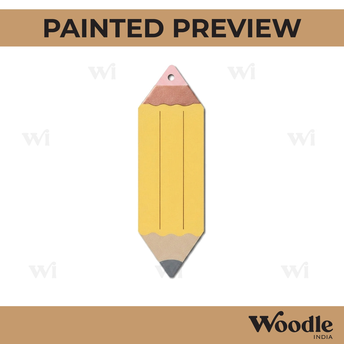 Pencil Bookmark Pre Marked MDF Design 1