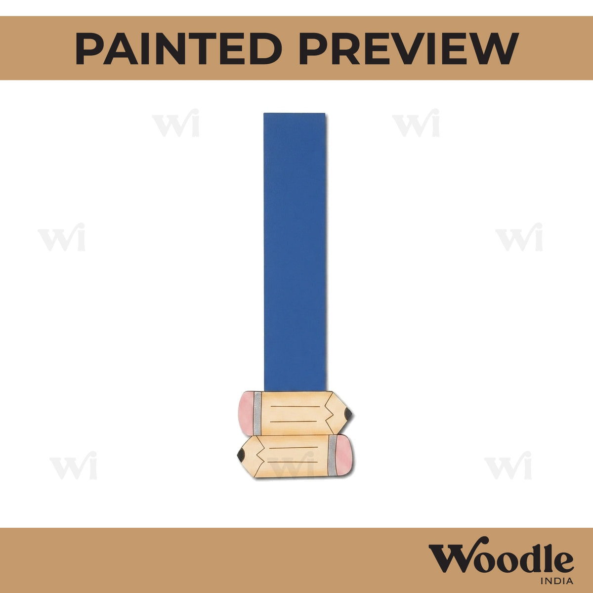 Pencils Bookmark Pre Marked MDF Design 1